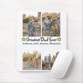 Aangepast 4 Foto groot pap ooit Vaderdag Muismat (Met muis)