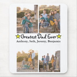 Aangepast 4 Foto groot pap ooit Vaderdag Muismat