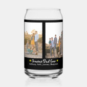 Aangepast 4 Foto Grootste Papa Ooit Vaderdag Blikvorm Glas (Achterkant)