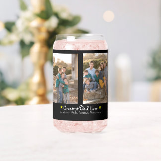 Aangepast 4 Foto Grootste Papa Ooit Vaderdag Blikvorm Glas
