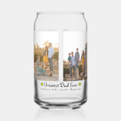 Aangepast 4 Foto Grootste Papa Ooit Vader's Helder Blikvorm Glas (Achterkant)