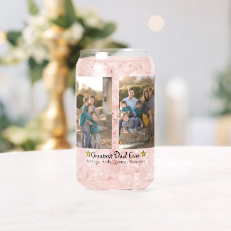 Aangepast 4 Foto Grootste Papa Ooit Vader's Helder Blikvorm Glas