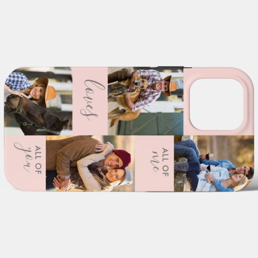 Aangepast 4 Foto Ieder van mij houdt van allemaal  Case-Mate iPhone Case (Achterkant (horizontaal))
