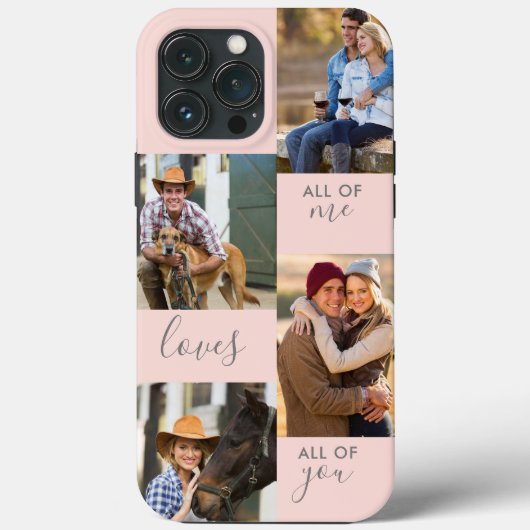 Aangepast 4 Foto Ieder van mij houdt van allemaal  Case-Mate iPhone Case (Achterkant)