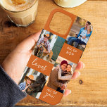 Aangepast 4 Foto Ieder van mij houdt van jullie al Case-Mate iPhone Case<br><div class="desc">De gepersonaliseerde case van de Telefoon voor iphone 13 pro max (en vele andere modellen). Het hoesje is voorzien van een aangepaste fotocollage met vier van uw favoriete foto's en de tekst "Ieder van mij houdt van U allen". Het fotomalplaatje is opstelling klaar voor u om uw foto's toe te...</div>