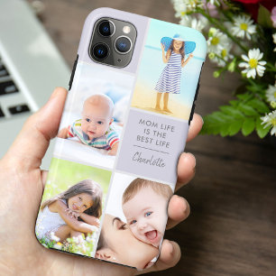 Aangepast 4 Foto Mam Life is het beste Lila leven Case-Mate iPhone Case