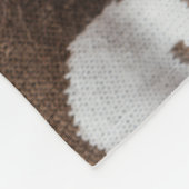 Aangepast 4 fotocollage rood speldenmonogram fleece deken (Hoek)