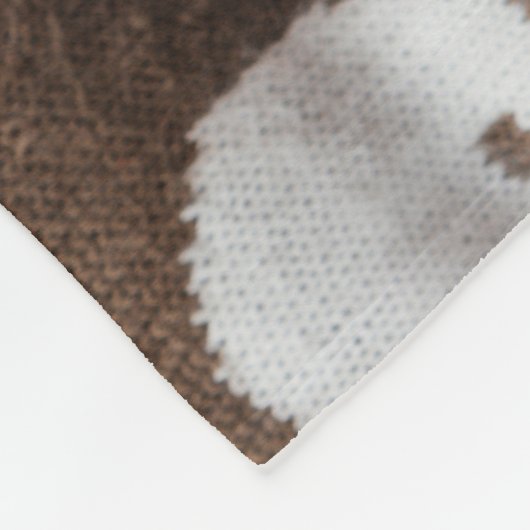 Aangepast 4 fotocollage rood speldenmonogram fleece deken (Hoek)