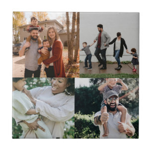 Aangepast 4 fotocollage tegeltje