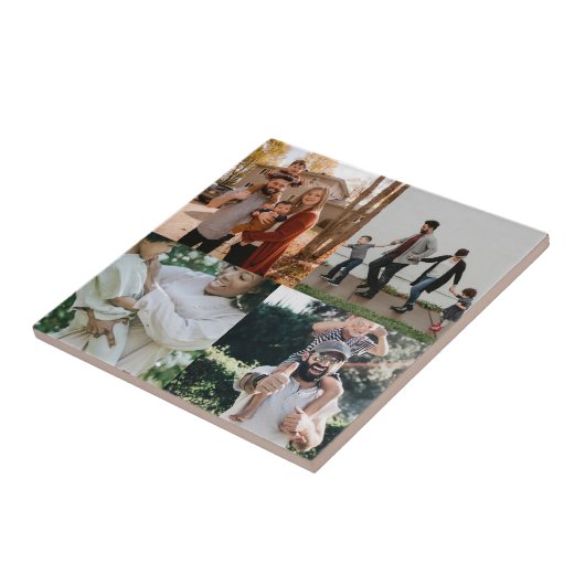 Aangepast 4 fotocollage tegeltje (Zijkant)