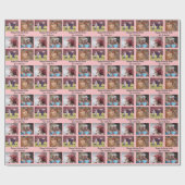 Aangepast 4 fotoinstagram groep DIY roze Cadeaupapier (Vlak)