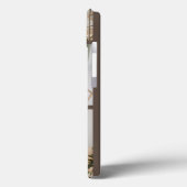 Aangepast 4 Foto's bruin monogram Case-Mate iPhone Case (Achterkant / Links)