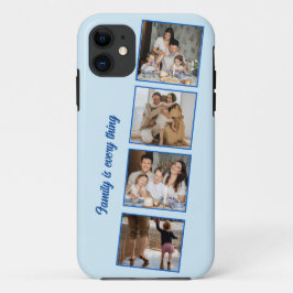 Aangepast 4 Foto's Handgeschreven Monogram iPhone  Case-Mate iPhone Case