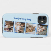 Aangepast 4 Foto's Handgeschreven Monogram iPhone Case-Mate iPhone Case (Achterkant (horizontaal))