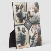 Aangepast 4-fotosjabloon met monogram fotoplaat (Zijkant)