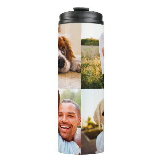 Aangepast 4 Fotothermische flesSjabloon Thermosbeker (Voorkant)