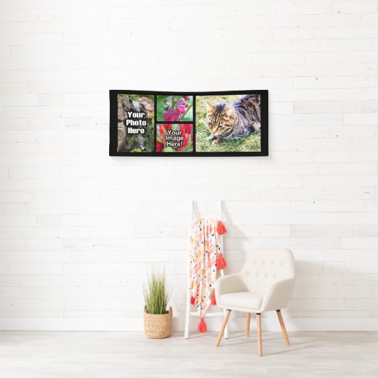 Aangepast 4 Horizontale Afbeelding voor fotocollag Spandoek (Insitu)