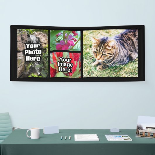 Aangepast 4 Horizontale Afbeelding voor fotocollag Spandoek (Beurs)