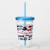 Aangepast 4 juli acryl drinkbeker (Voorkant)