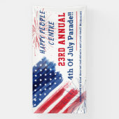 Aangepast 4 juli Parade Red White Blue Spandoek (Verticaal)