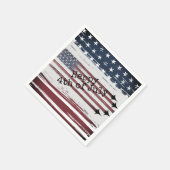 Aangepast 4 juli vlag vliegtuig Papieren servetten (Hoek)