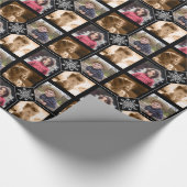 Aangepast 4 Kerstmis met fotocollage Snowflake Cadeaupapier (Hoek)