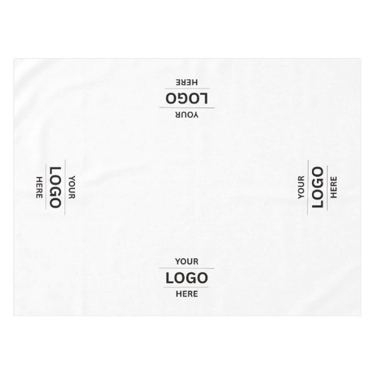 Aangepast 4 Logo Business Restaurant Promo Tafelkleed (Voorkant (Horizontaal))