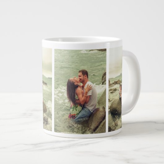 Aangepast 4 Mok voor fotocollage koffie (Voorkant rechts)