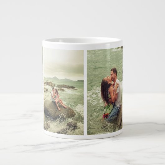 Aangepast 4 Mok voor fotocollage koffie (Voorkant)