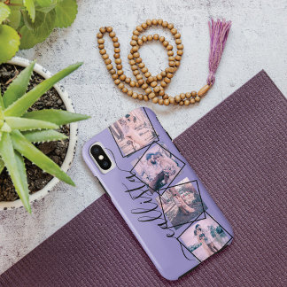 Aangepast 4 Monogram met handgeschreven foto-voorb Case-Mate iPhone Case