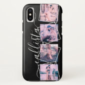 Aangepast 4 Monogram met handgeschreven foto-voorb Case-Mate iPhone Case (Achterkant)
