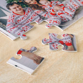 Aangepast 4-reeks voor foto-collage kerst legpuzzel (Zijkant)