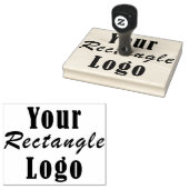 Aangepast 4 "x 5" Rechthoek Logo Hand Stamp Rubberstempel (Gestempeld)