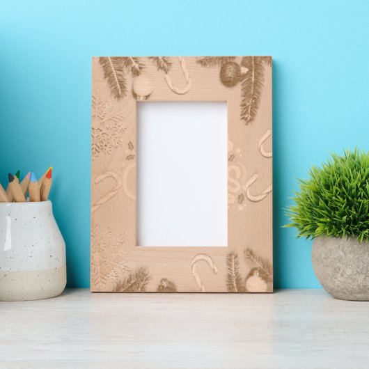 Aangepast 4 "x 6" Portret, FrameStyle: natuurlijk Gegraveerde Lijstjes (Voorkant)