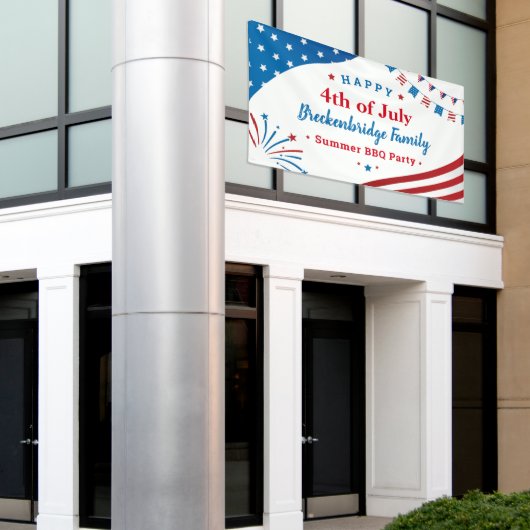 Aangepast 4e van de Zomer van de Zomer van de Zome Spandoek (Buitenkant Gebouw)