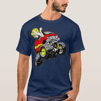 Aangepast 4x4-station Retro T-shirt