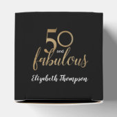 Aangepast 50 en geweldige 'Birthday Gold Black'-Co Bedankdoosjes (Bovenkant)