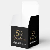 Aangepast 50 en geweldige 'Birthday Gold Black'-Co Bedankdoosjes (Geopend)