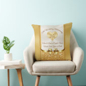 Aangepast 50e Jubileum Pillow, Gold, off White Kussen (Stoel)