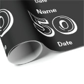 Aangepast 50e verjaardag, aangepast oppakpapier cadeaupapier (Rol Hoek)