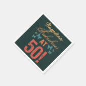 Aangepast 50e verjaardag Fabulous Servet (Hoek)