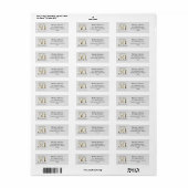 Aangepast 50e verjaardag Gold Text Grey Return-adr Etiket (Full Sheet)