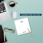 Aangepast 5.5x6 Notitieblok, gepersonaliseerde not Notitieblok