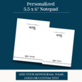 Aangepast 5.5x6 Notitieblok, gepersonaliseerde not Notitieblok