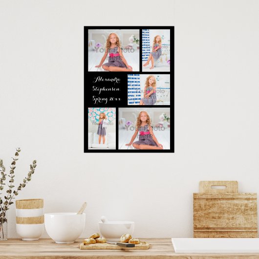 Aangepast 5 Aangepaste foto-inkt afdrukken Poster (Keuken)