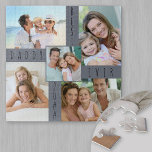 Aangepast 5 Foto Collage Beste Papa Ever Square Legpuzzel<br><div class="desc">Aangepaste fotopuzzel voor de beste vader ooit. Het ontwerp is geletterd met "beste vader ooit [jaar]" in een vage lettertypografie en u kunt het jaar aanpassen en ook vader aan papa of papa bewerken, bijvoorbeeld, indien nodig. Het fotomalplaatje creëer automatisch de fotocollage met uw afbeeldingen die in landschap, portret en...</div>