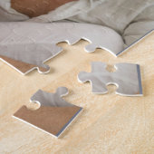 Aangepast 5 Foto Collage Beste Papa Ever Square Legpuzzel (Zijkant)