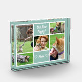 Aangepast 5 Foto Collage Family Pet Photo Block (Links)