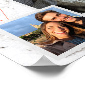 Aangepast 5 Foto collage Loving Life Grey Marble Poster (Hoek)