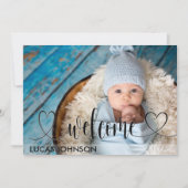 Aangepast 5 Foto's geboorteaankondiging, pasgebore Kaart (Voorkant)